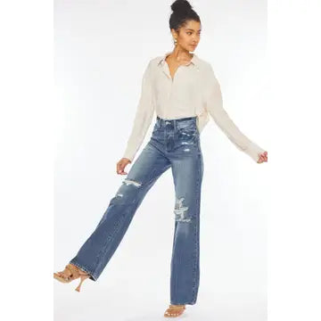 MERANDA ULTRA HIGH RISE 90’S WIDE LEG FLARE JEANS