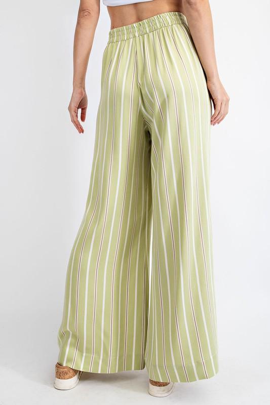 Striped High Waist Pants - The Salty Mare