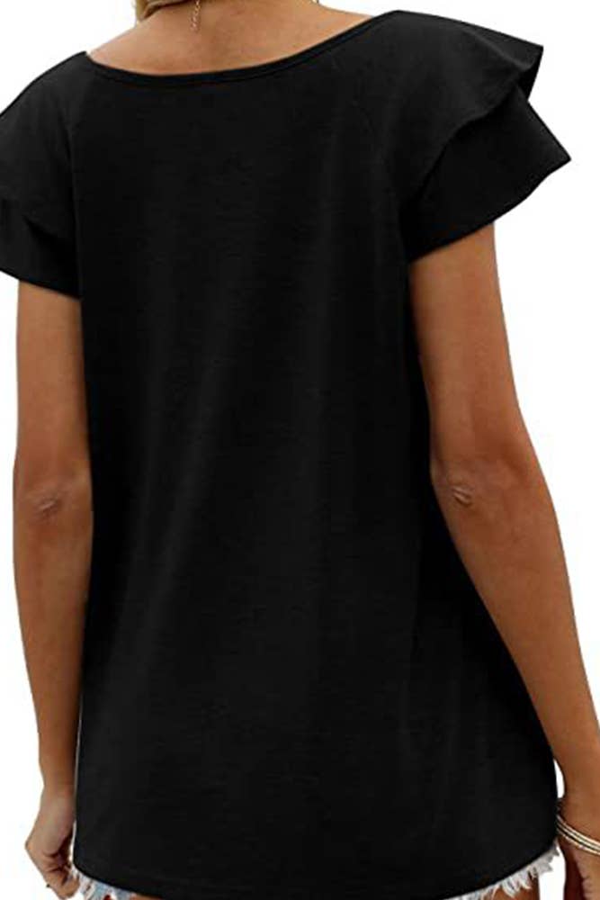 Ruffle Sleeve Top - The Salty Mare