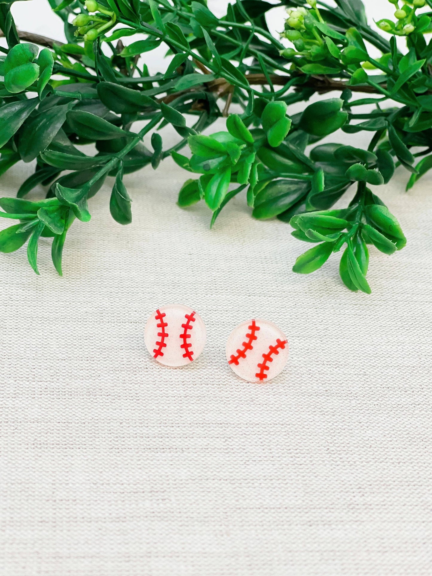 Glitter Acrylic Sports Stud Earrings - The Salty Mare