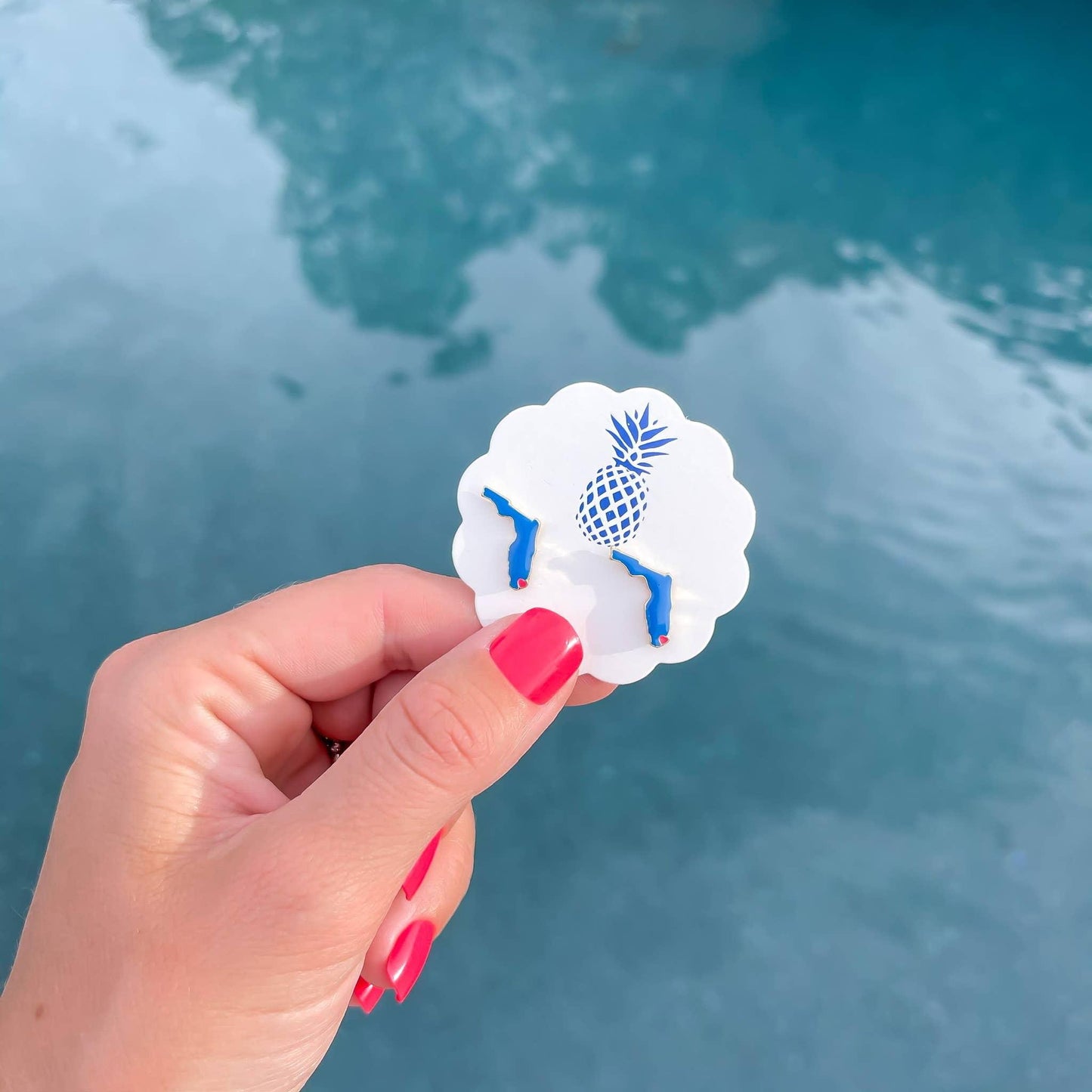 State of Florida Signature Enamel Stud Earrings - The Salty Mare