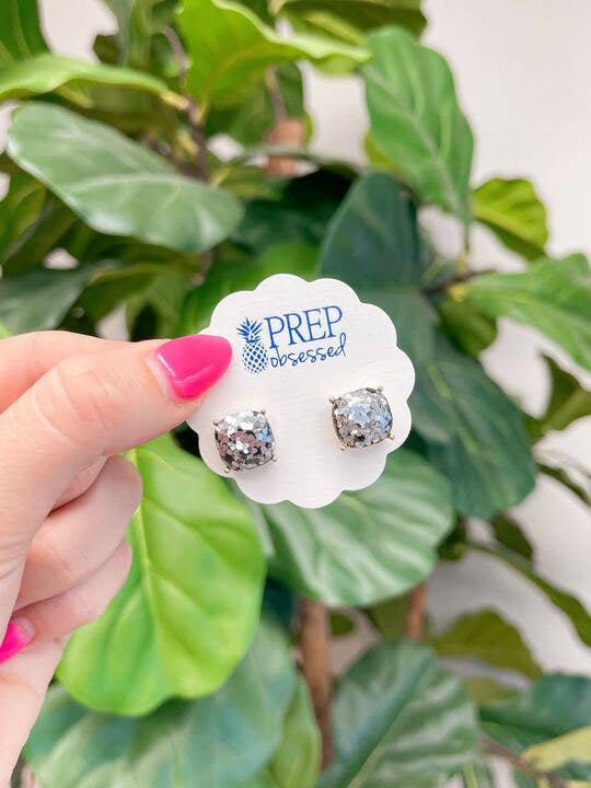 Confetti Glitter Square Stud Earrings - The Salty Mare