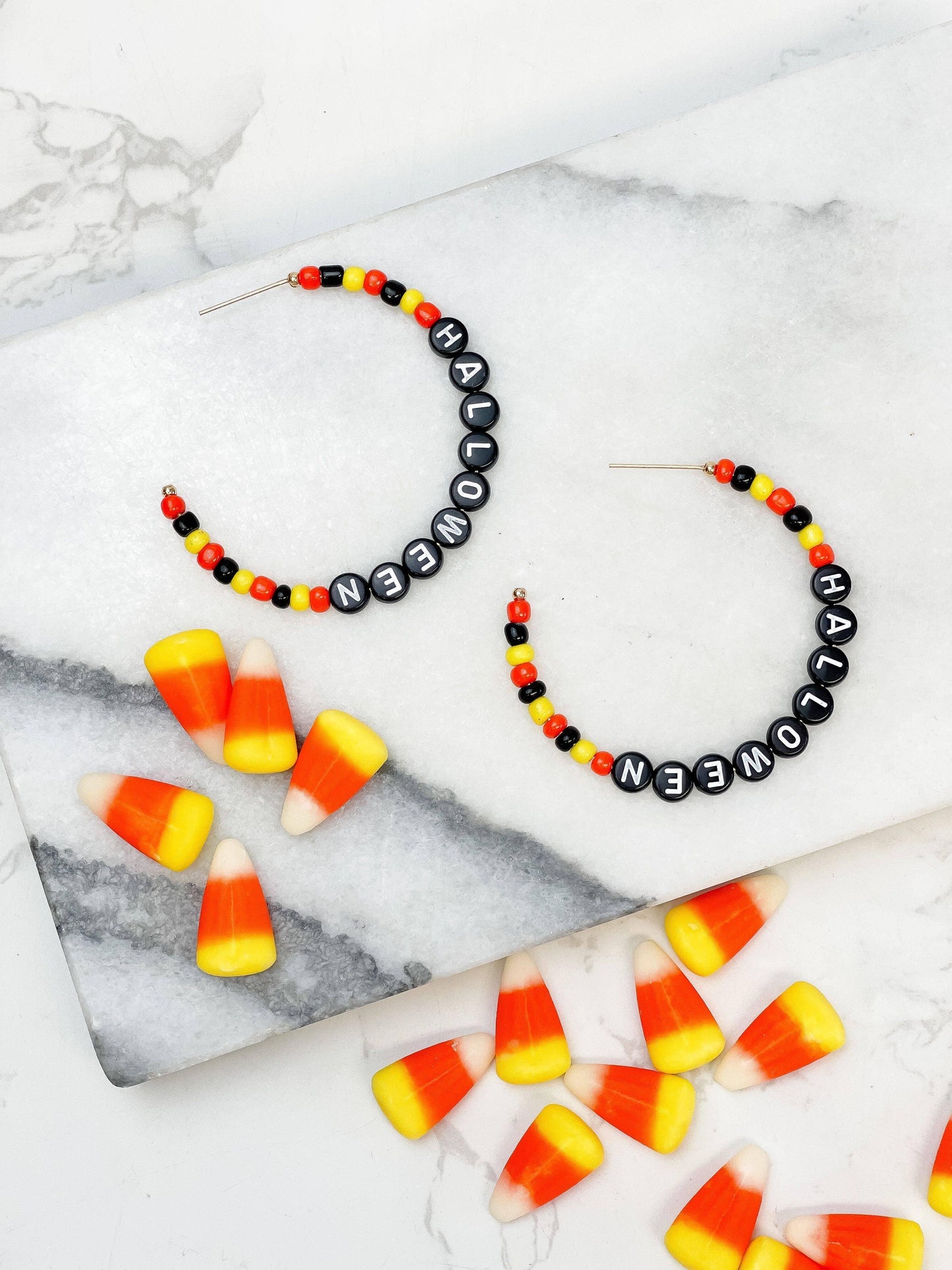 Halloween Beaded Hoop Earrings - The Salty Mare