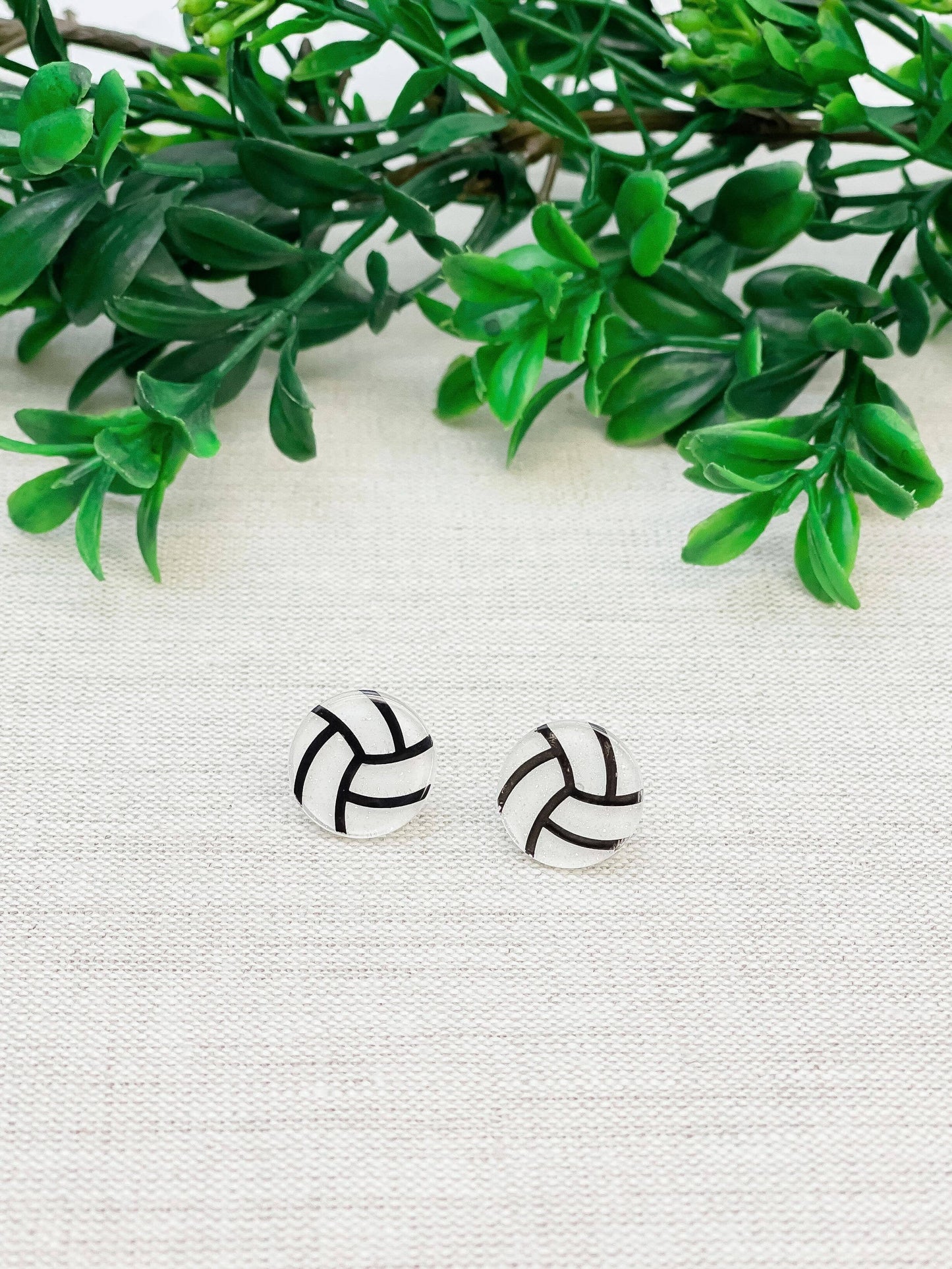 Glitter Acrylic Sports Stud Earrings - The Salty Mare