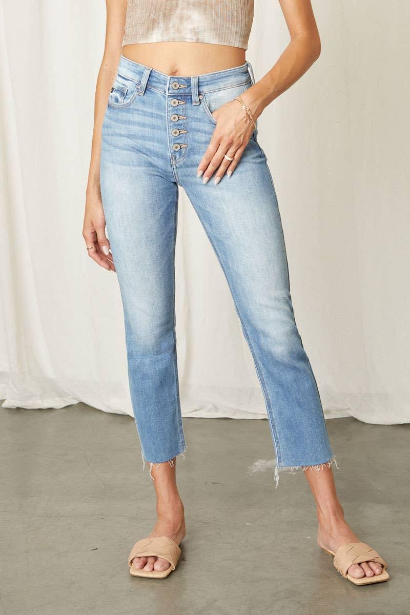 Kancan Priscilla High Rise Slim Straight Jean - The Salty Mare