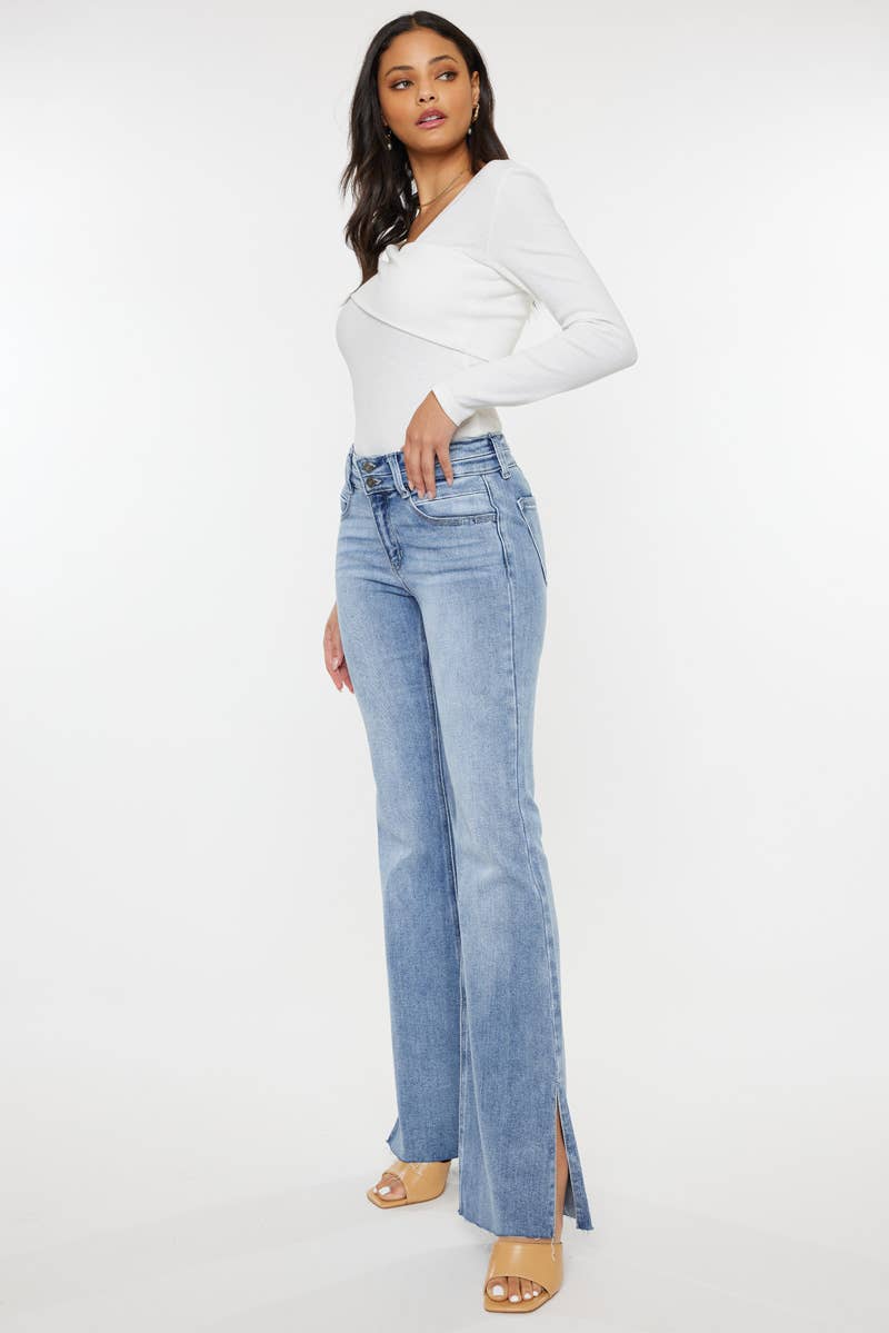 Kancan Selena Mid Rise Flare - The Salty Mare