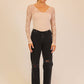 Lace Sleeve V-Neck Top