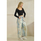 Digitally Printed Patchwork Denim Pants
