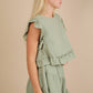 Ruffled Top & Shorts Set