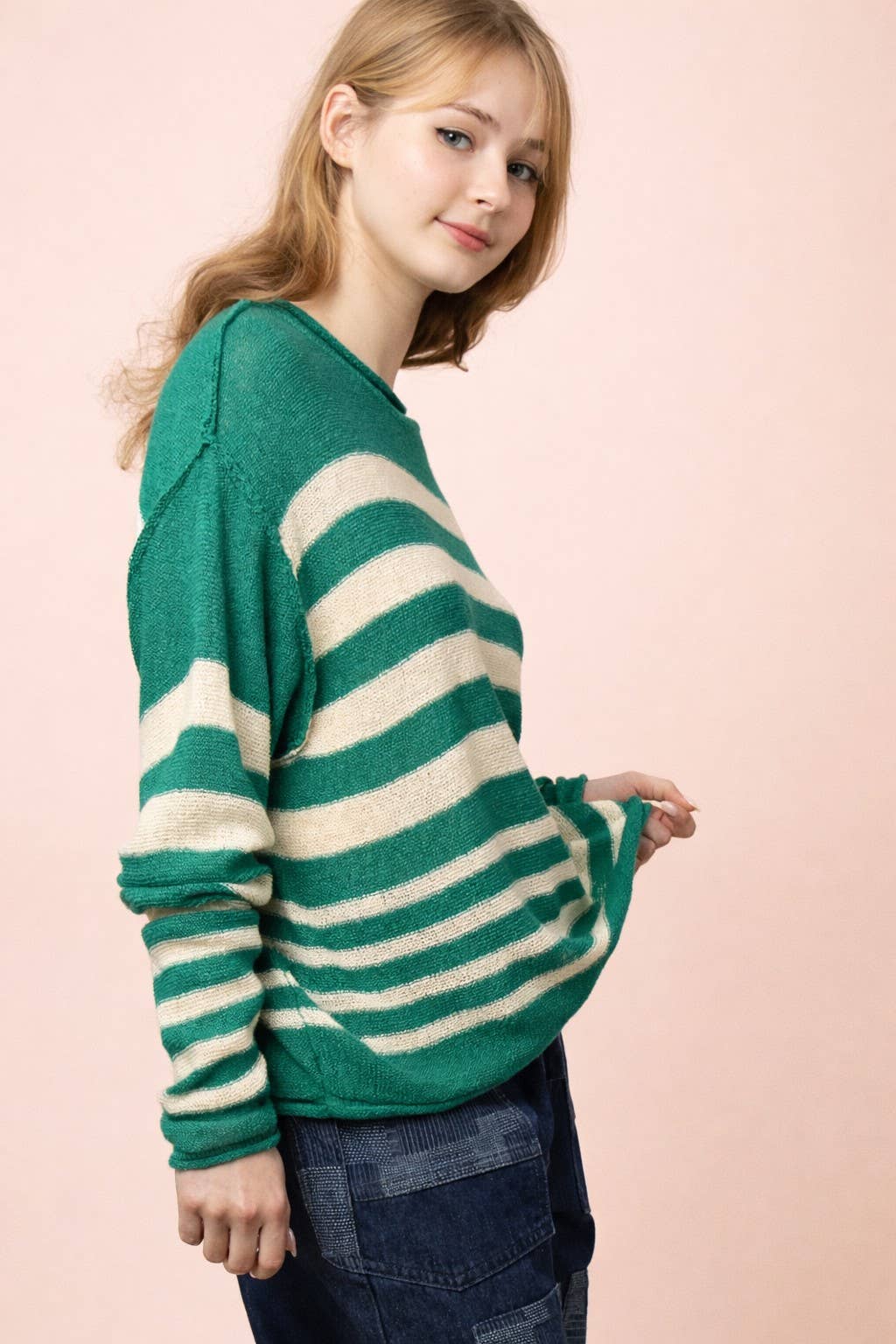 Striped Oversized Knit Sweater