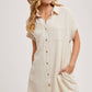 BUTTON UP SHIRT DRESS WITH POCKET