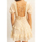 Ditsy Floral Print Tiered Mini Dress