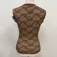 Mock Neck Lace Mesh Top