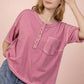 Mineral Washed Oversized Comfy Knit Top