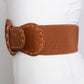 Distressed Wide Stitch Elastic Belt - Western Chic Style