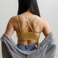 Padded Crochet Lace Longline Bralette