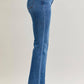 High Waisted Bootcut Double Button WB & Fray Hem