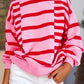 Stripe Bubble Sleeve Sweater
