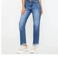 Angelina High Rise Slim Striaght Jean - The Salty Mare