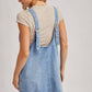 DENIM WASHED OVERALL POCKET DRESS