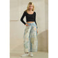 Digitally Printed Patchwork Denim Pants