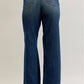 Retro Wide Tummy Control Front Welt Pockets