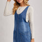 DENIM WASHED OVERALL POCKET DRESS