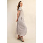 MINERAL WASHED COTTON MAXI DRESS