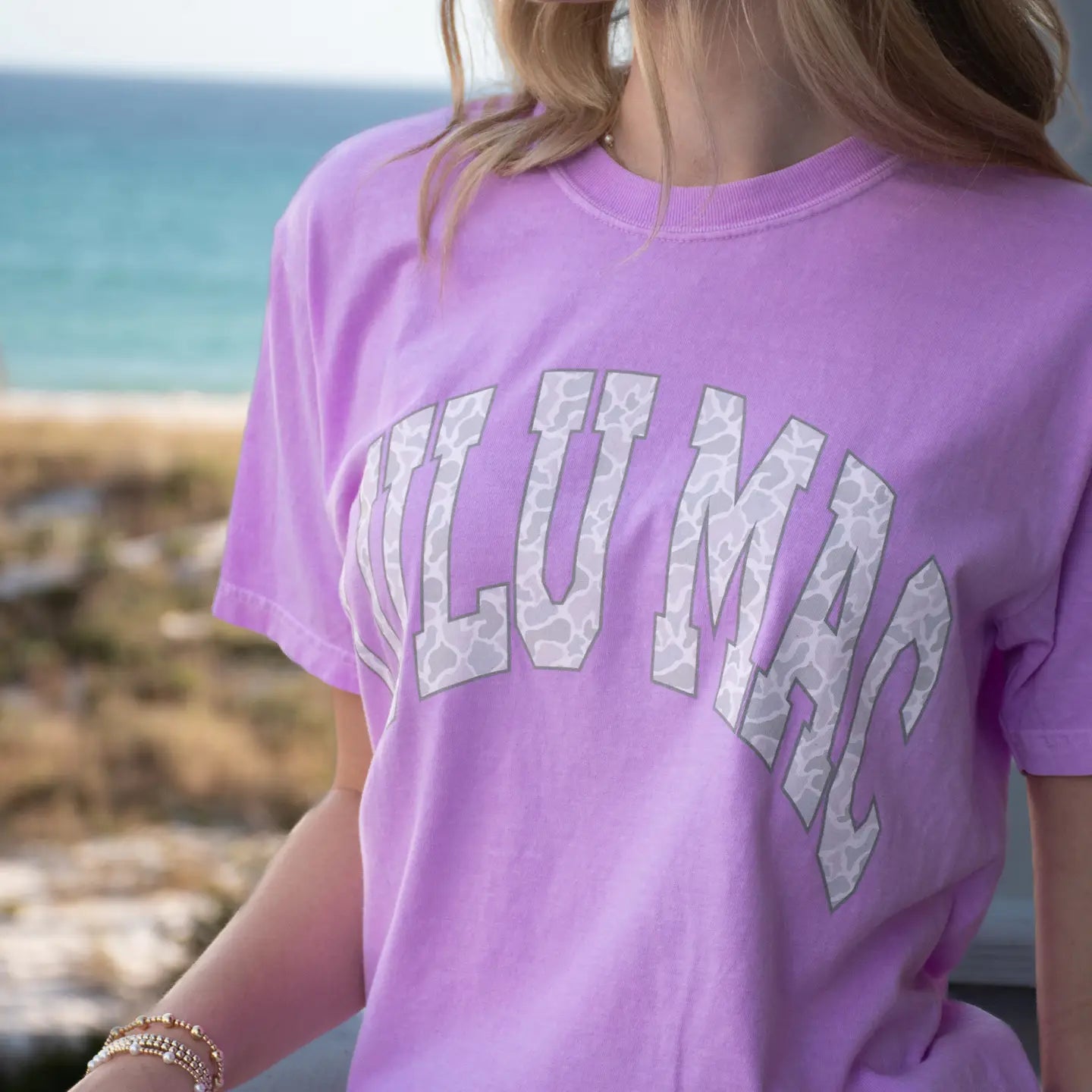 Lulu Mac Tee - Camo/Violet