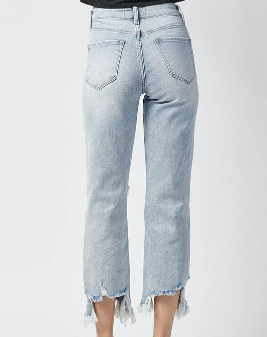 Risen High Rise Straight Crop Jean - The Salty Mare
