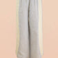 Lace Contrast Stripe Wide Leg Pants