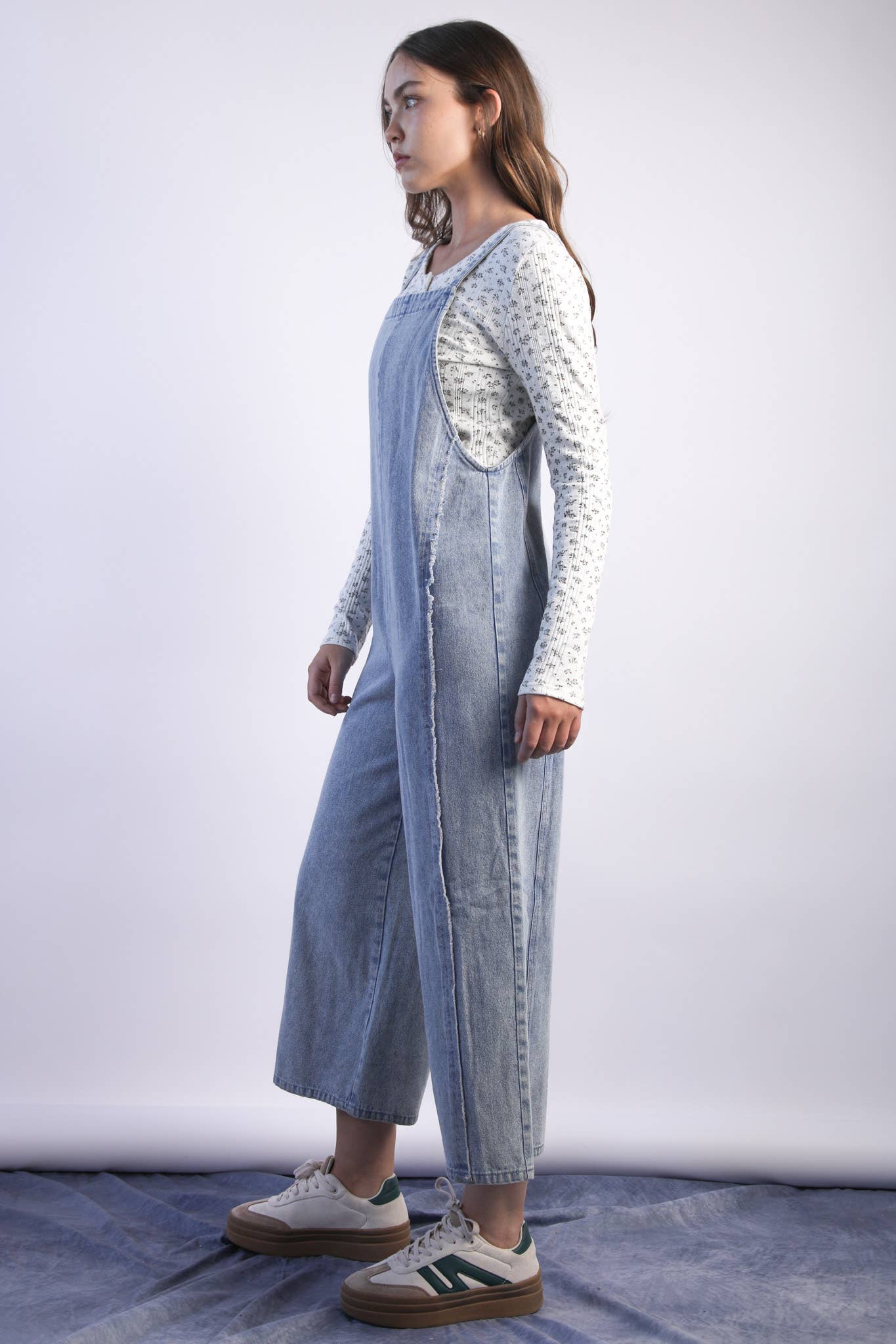 Frayed Denim Jumpsuit