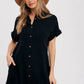 BUTTON UP SHIRT DRESS WITH POCKET