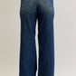 Retro Wide Tummy Control Front Welt Pockets