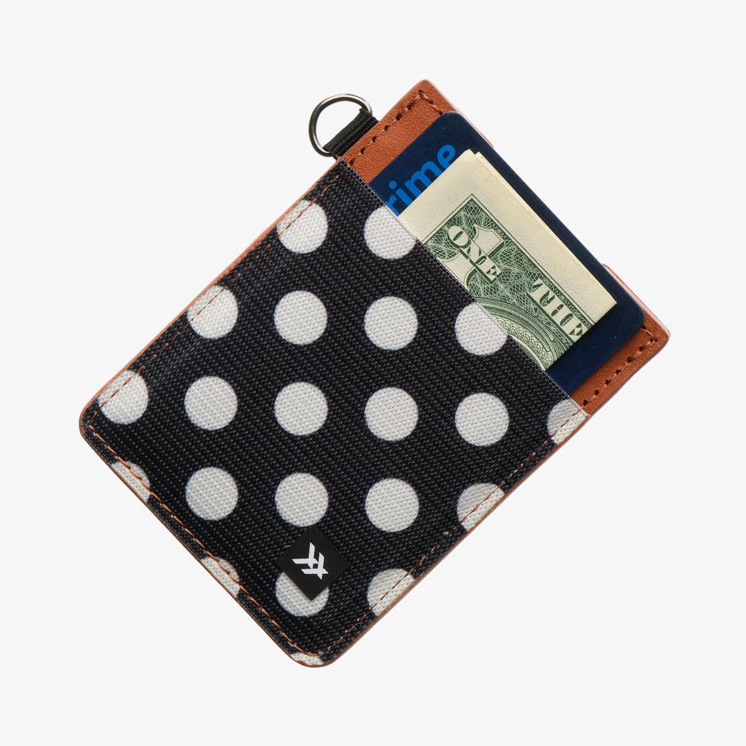 Polka Dot - Vertical Leather Wallet