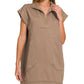 Knit Jacquard Quarter Zipper Mini Dress
