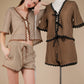 Wave Knit Top & Shorts Set