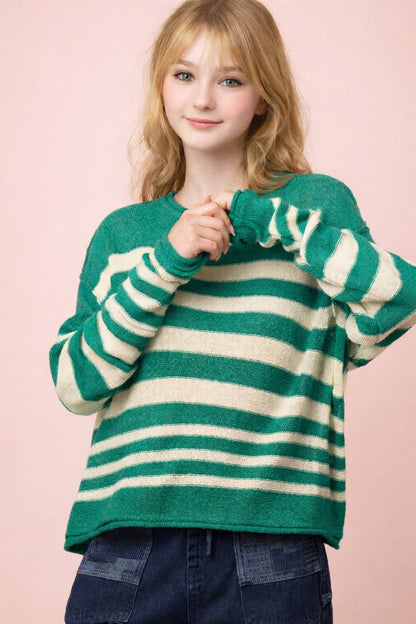 Striped Oversized Knit Sweater