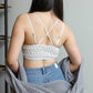 Padded Crochet Lace Longline Bralette