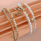 BOW PEARL BANGLE SET