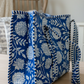 Melody Blue and White Floral Tote Bag