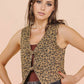 JEAN Acid Washed Denim Front Tie Vest