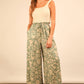 Chloe Printed Wide Leg Long Pants