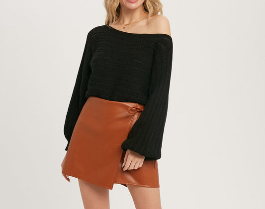 Off Shoulder Versatile Sweater - The Salty Mare