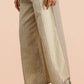Lace Contrast Stripe Wide Leg Pants