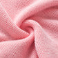 Pink Multi Crochet Flower Knit Short Sleeve Sweater Top