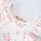 Floral Baby Girls Bow Ruffle Romper
