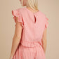 Ruffled Top & Shorts Set