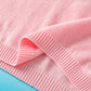 Pink Multi Crochet Flower Knit Short Sleeve Sweater Top