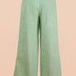 Lace Contrast Stripe Wide Leg Pants